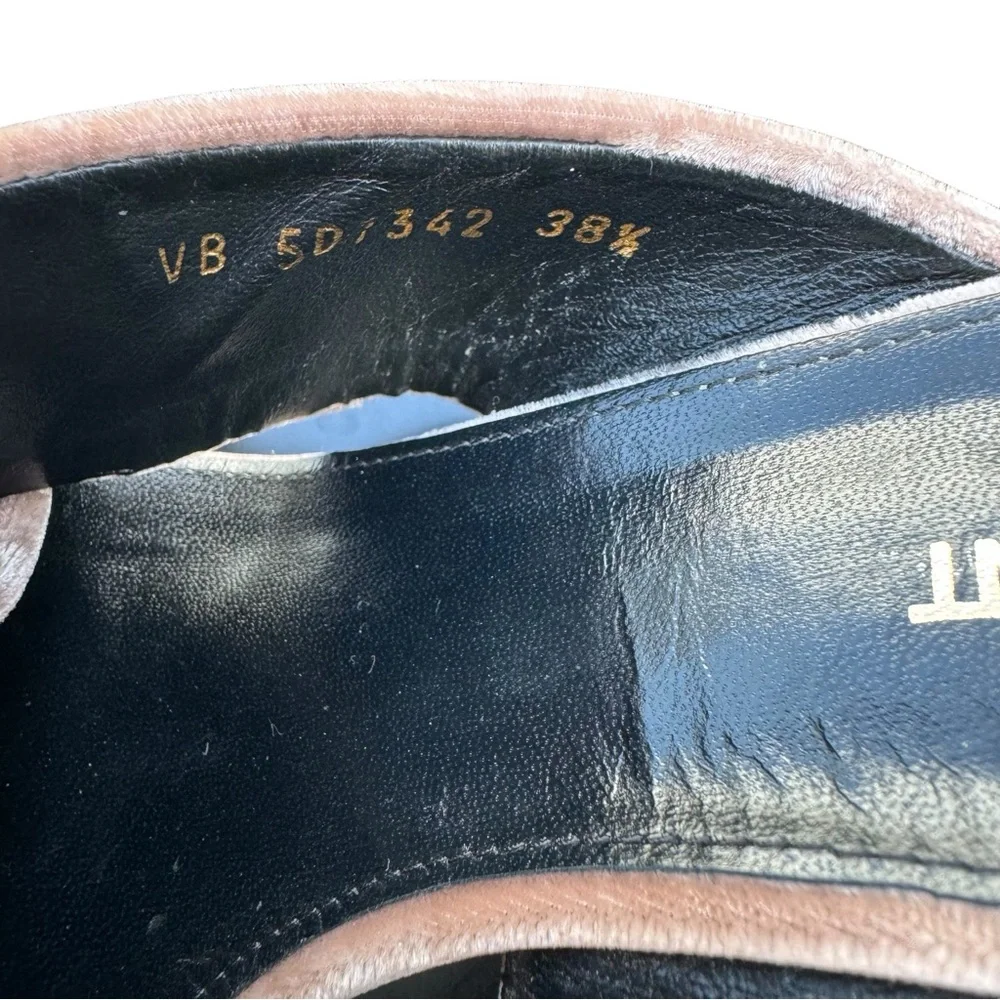 Saint Laurent Loulou Velvet Sandals Pink Crossover Strap - Picture 14 of 17